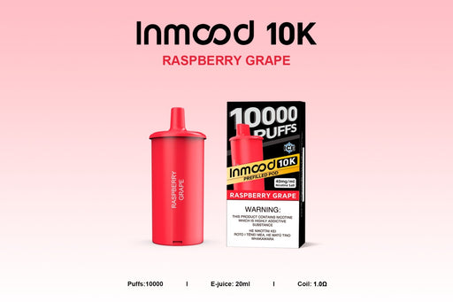 inmood 10k raspberry grape pod