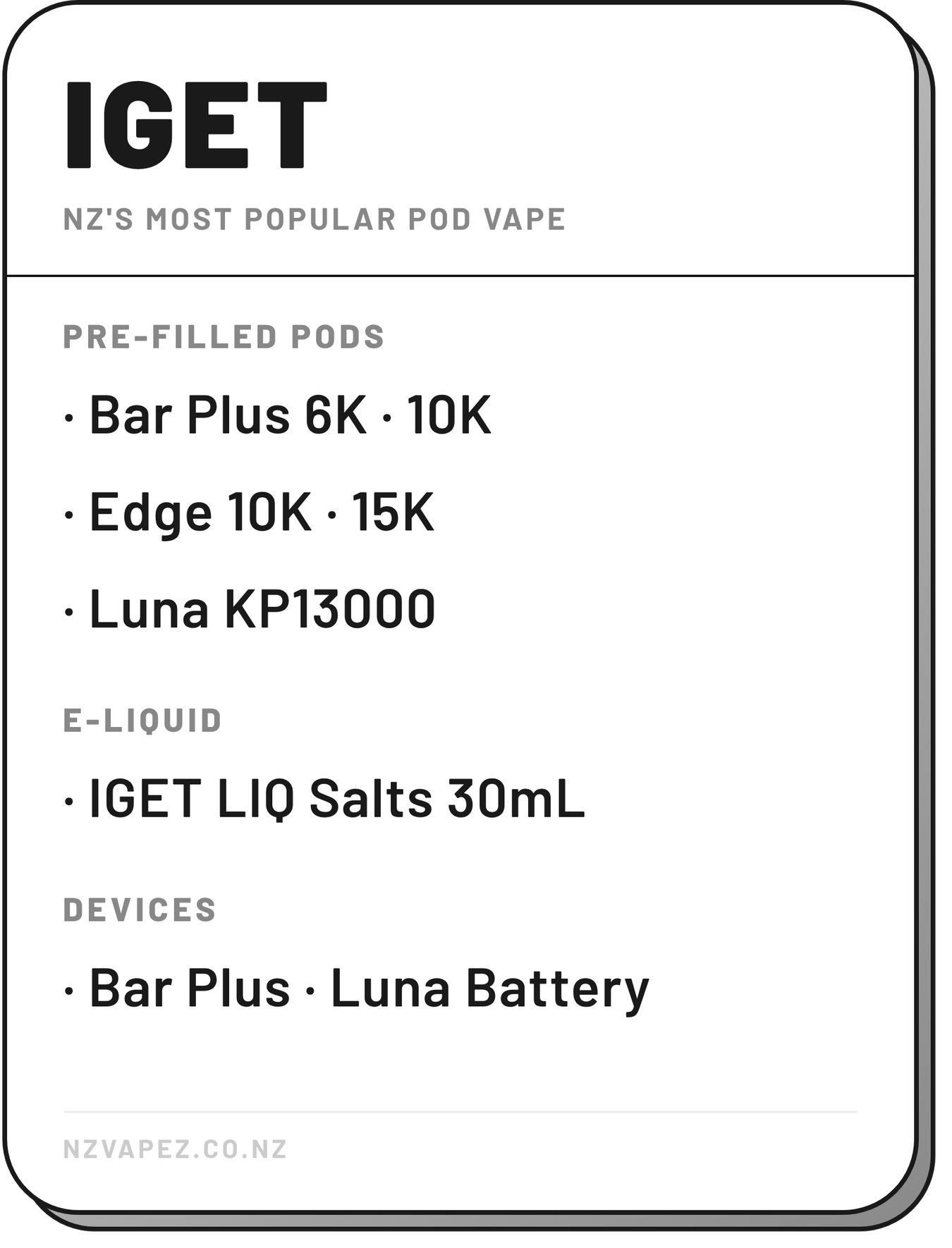 IGET Pods & Vapes NZ