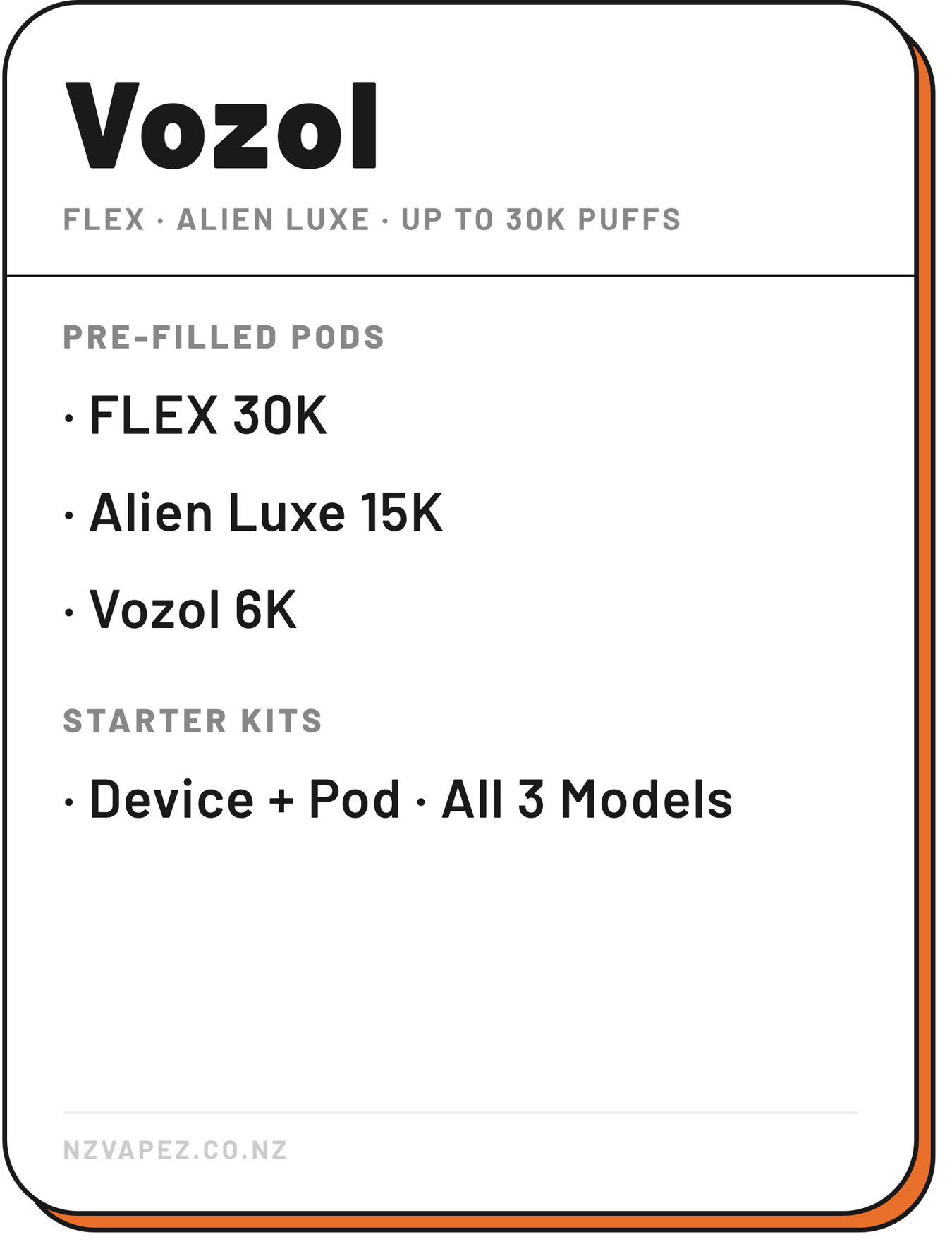 Vozol Flex 30000 Puffs | Pre-Filled Pod Vape - NZ Vapez 