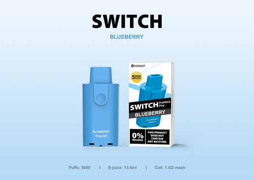 Blueberry | INMOOD Switch 5000 Puffs | Zero Nicotine - NZ Vapez 