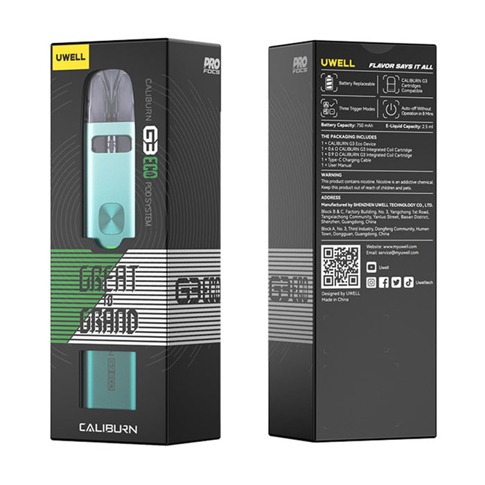 Uwell - Caliburn G3 Eco Pod Kit - NZ Vapez 