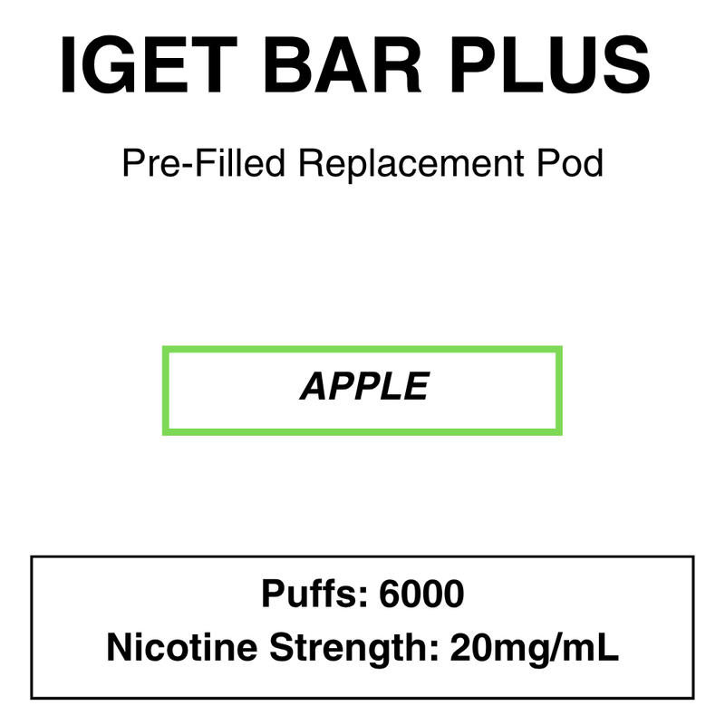 IGET BAR PLUS Replacement Pods | 6000 Puffs - NZ Vapez 