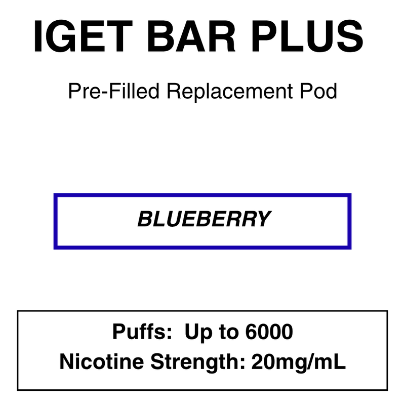 IGET BAR PLUS Replacement Pods | 6000 Puffs - NZ Vapez 