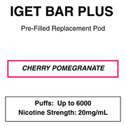 IGET BAR PLUS Replacement Pods | 6000 Puffs - NZ Vapez 
