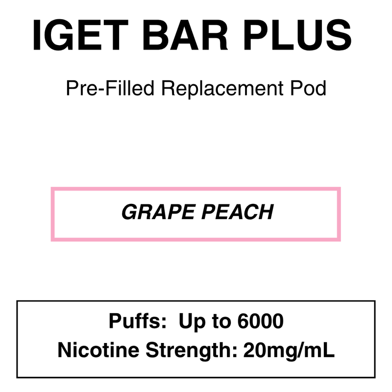 IGET BAR PLUS Replacement Pods | 6000 Puffs - NZ Vapez 