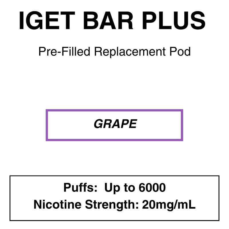 IGET BAR PLUS Replacement Pods | 6000 Puffs - NZ Vapez 