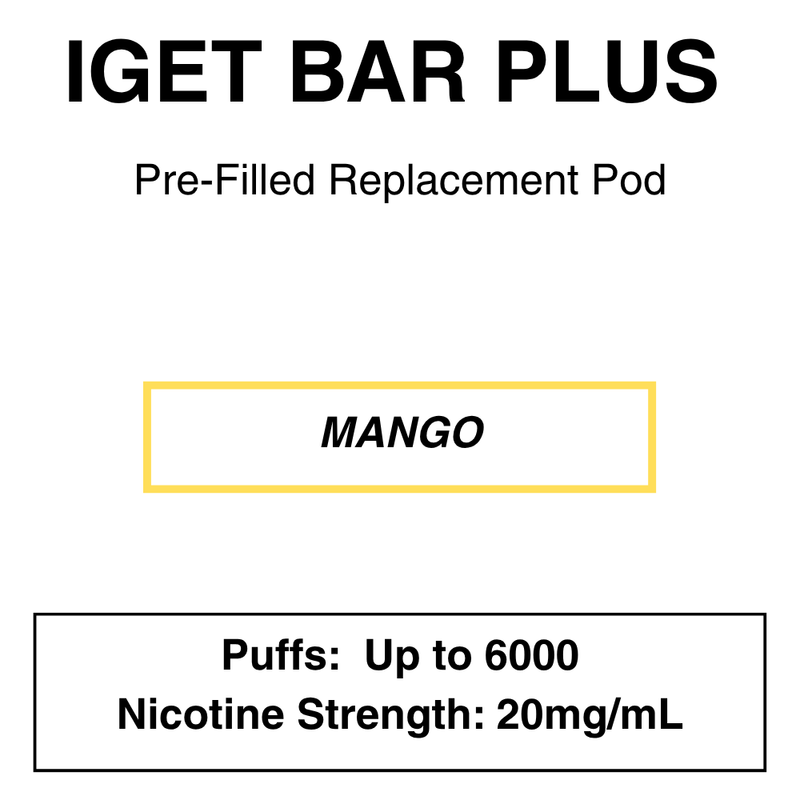 IGET BAR PLUS Replacement Pods | 6000 Puffs - NZ Vapez 