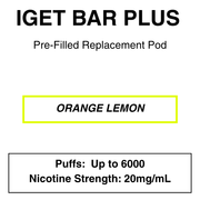 IGET BAR PLUS Replacement Pods | 6000 Puffs - NZ Vapez 
