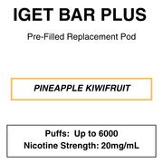 IGET BAR PLUS Replacement Pods | 6000 Puffs - NZ Vapez 