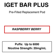 IGET BAR PLUS Replacement Pods | 6000 Puffs - NZ Vapez 