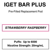 IGET BAR PLUS Replacement Pods | 6000 Puffs - NZ Vapez 