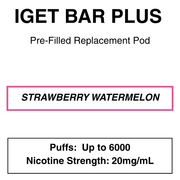 IGET BAR PLUS Replacement Pods | 6000 Puffs - NZ Vapez 