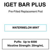 IGET BAR PLUS Replacement Pods | 6000 Puffs - NZ Vapez 