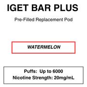 IGET BAR PLUS Replacement Pods | 6000 Puffs - NZ Vapez 