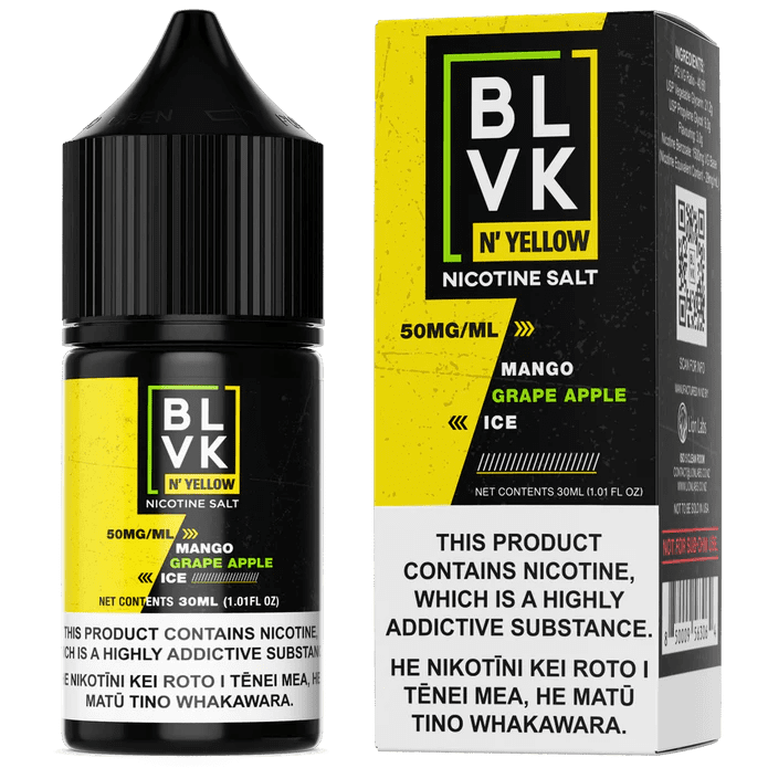 Mango Grape Apple Ice by BLVK N' YELLOW Salts - NZ Vapez 