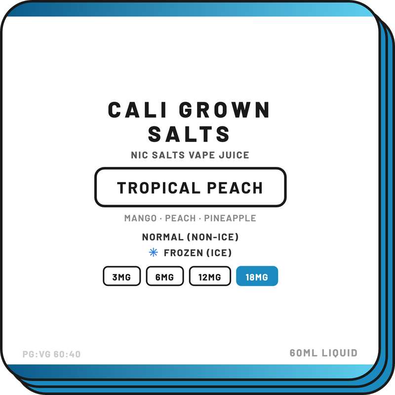 Caligrown Tropical Peach | Cali Grown Salts| 60ml - NZ Vapez 