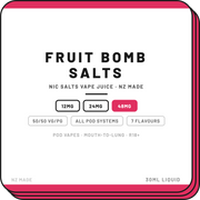 Fruit Bomb Salts 30ml NZ | Nic Salts Vape Juice - NZ Vapez 