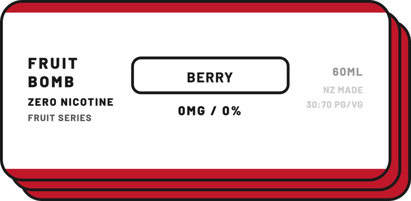 Fruit Bomb Zero Nicotine -Fruit Series 60mL | 0mg Vape Juice - NZ Vapez 