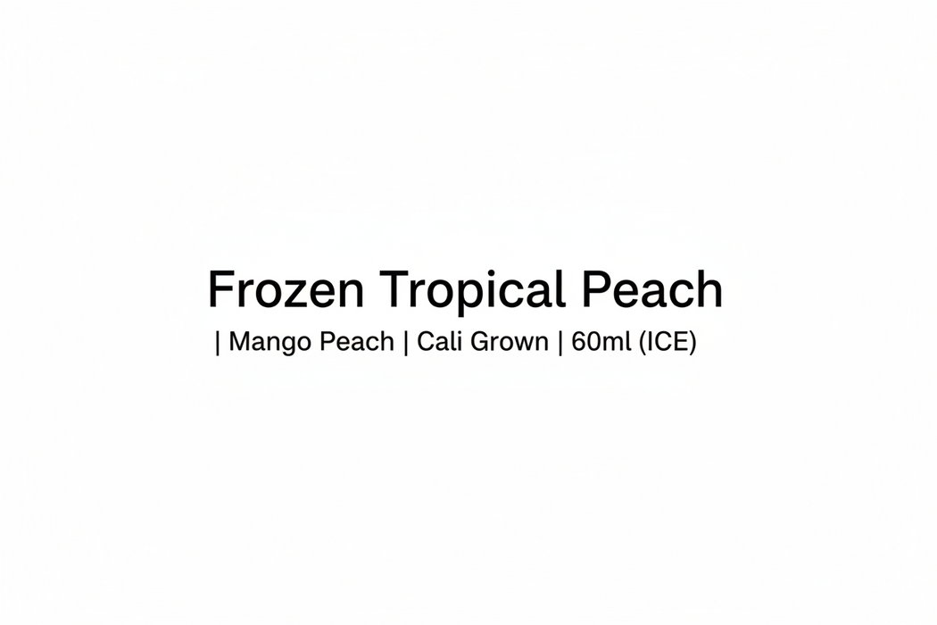 Frozen Tropical Peach | Mango Peach | Cali Grown | 60ml (ICE) - NZ Vapez 