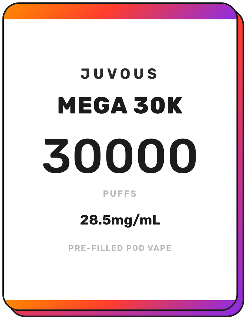 Juvous Mega 30K Pods | Pre-Filled Pod Vape NZ