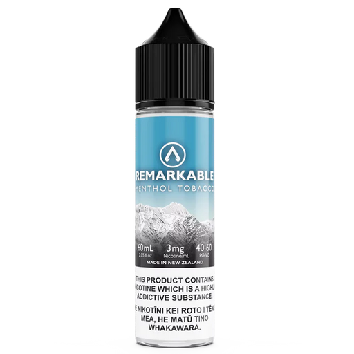 Remarkable - Menthol Tobacco  | Zero Nicotine | Vape Juice - NZ Vapez 