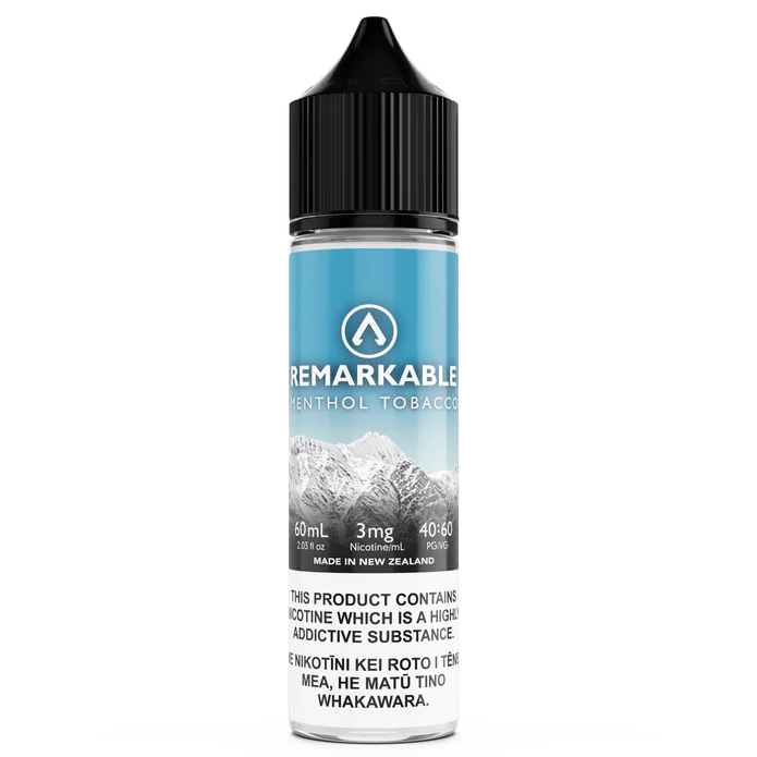 Remarkable - Menthol Tobacco  | Zero Nicotine | Vape Juice - NZ Vapez 