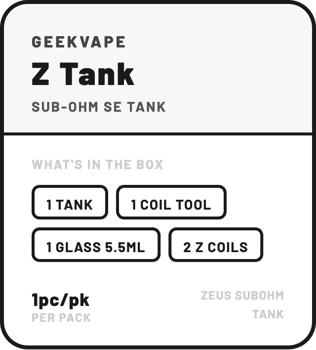 Geekvape  Z Sub Ohm SE Tank - NZ Vapez 