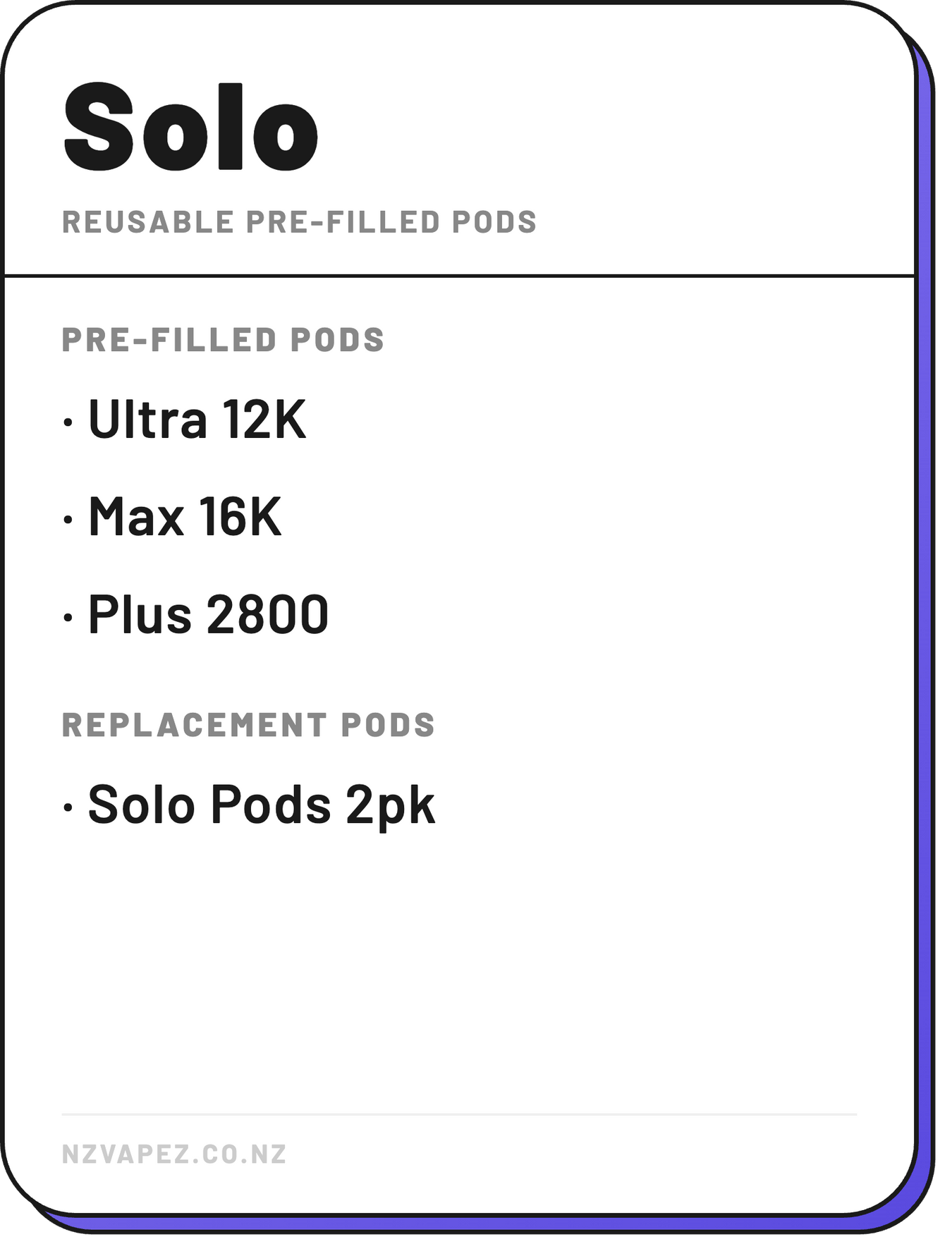 Solo Vapes NZ |  MAX 16K & Ultra 12K