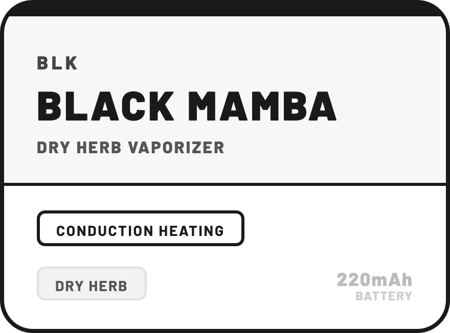 Blk Black Mamba Dry Herb Vaporizer