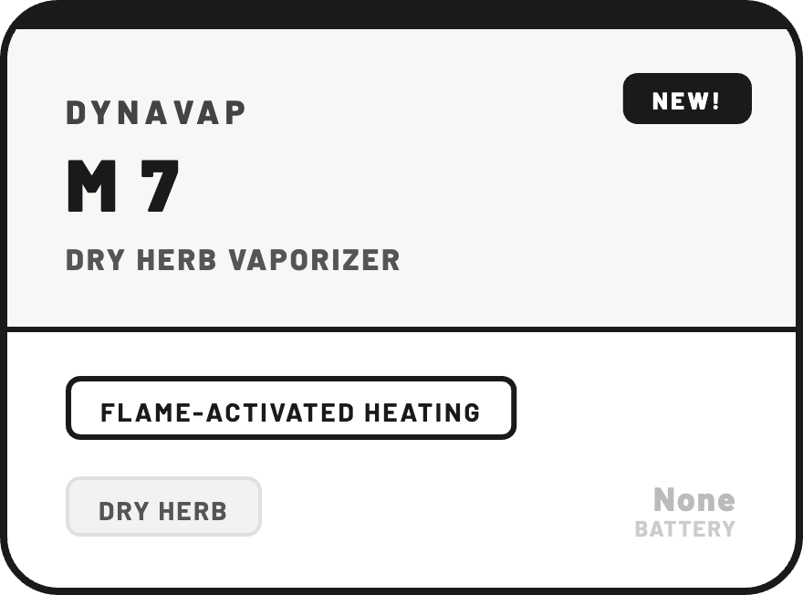 The "M 7" Dry Herb Vaporiser by DynaVap
