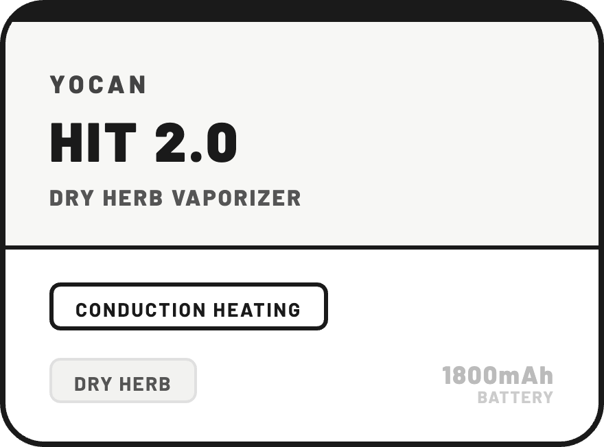 Yocan Hit 2 Dry Herb Vaporizer | 1800 mAh