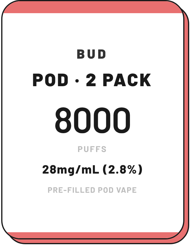 Bud Replacement Pods 28mg | 2 Pack (2.8%)