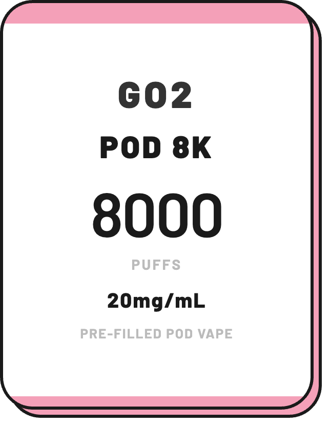 Go2 8000 Puffs | Pre-Filled Pod Vape - NZ Vapez 