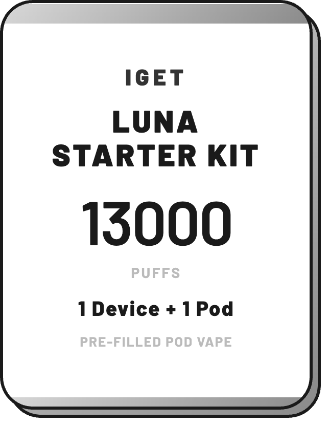 IGET LUNA KP13000 STARTER KIT (Device+Pod) - NZ Vapez 