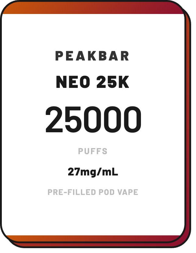 Peakbar NEO Pre-filled Pod Vape| 25000 Puffs - NZ Vapez 