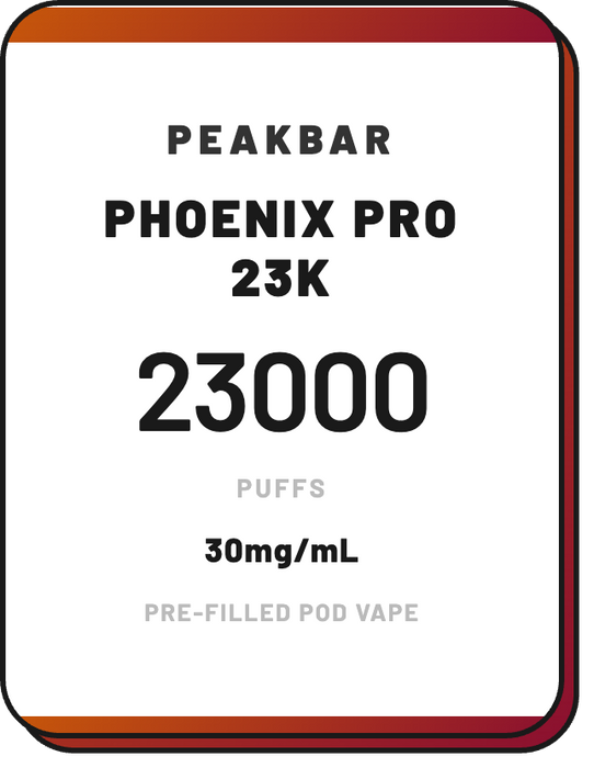 Peakbar Phoenix Pro 23000 Puffs | Refillable  Vape