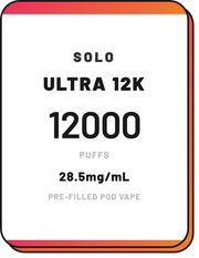 SOLO Ultra 12K Pre-Filled Pod Vape - NZ Vapez 