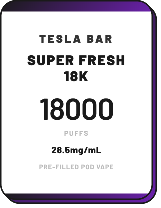 Super Fresh 18000 Puffs | TESLA Bar - NZ Vapez 
