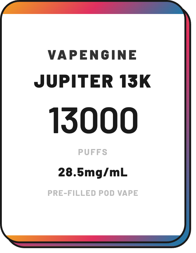 Vapengin Jupiter Plus Pods | 13000 Puffs - NZ Vapez 