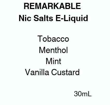 Remarkable Salts Vape Juice