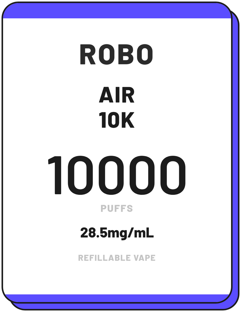 Robo Air 10000 Puffs | Refillable Vape
