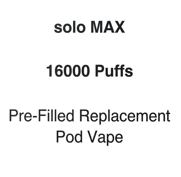 Solo MAX 16000 Puffs Pre-Filled Pod Vape - NZ Vapez 