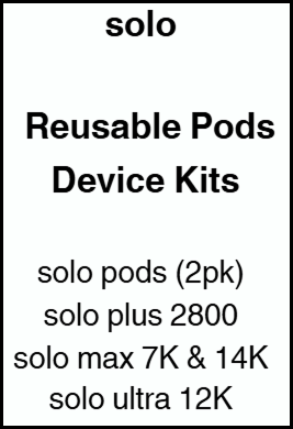 Solo & Solo Plus Pod Vape
