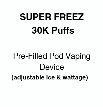 Super Freez Prefilled Pod Kit- Up to 30K Puffs NZ Vapez Super Freez Prefilled Pod Kit- Up to 30K Puffs NZ Vapez