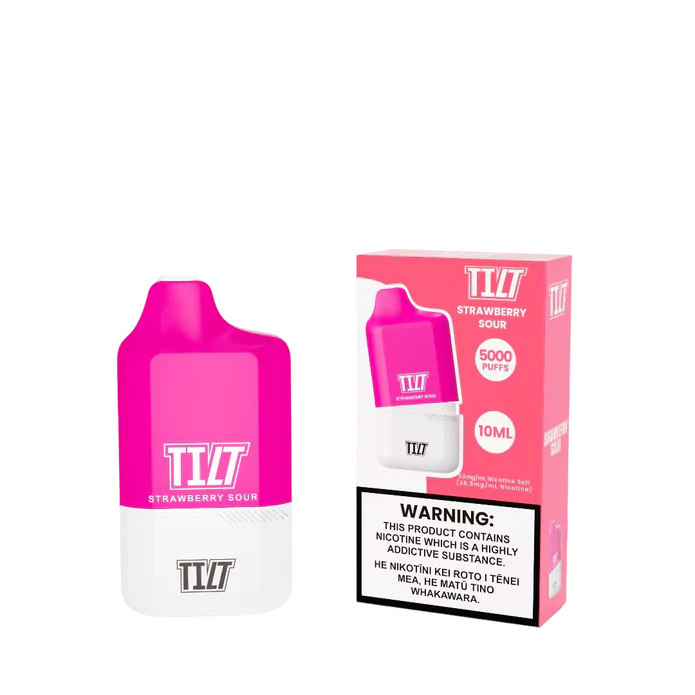 Strawberry Sour | TILT Prefilled Disposable Pod | 5000 puffs - NZ Vapez 