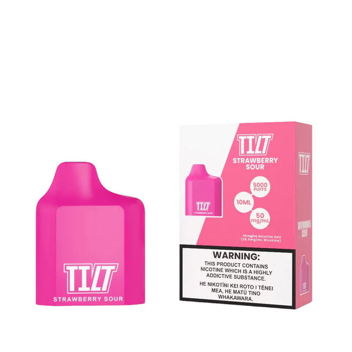 Strawberry Sour | TILT Prefilled Disposable Pod | 5000 puffs - NZ Vapez 