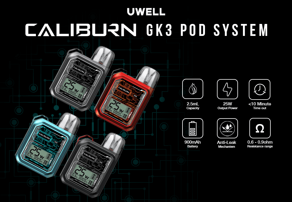 Uwell - Caliburn GK3 Pod Kit - NZ Vapez 