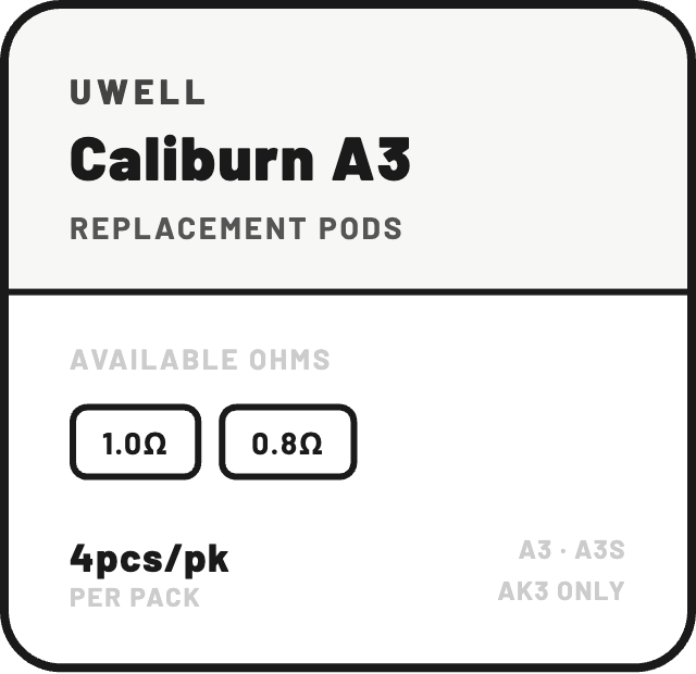 Uwell Caliburn A3 Replacement Pods - NZ Vapez 