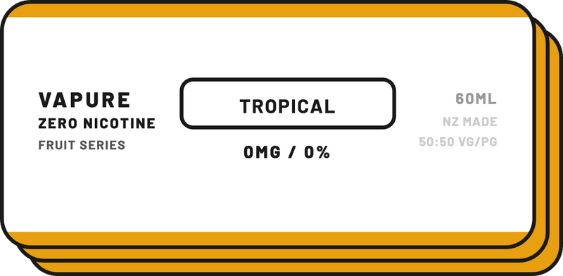 VAPURE Zero Nicotine -Fruit Series 60mL | 0mg Vape Juice - NZ Vapez 