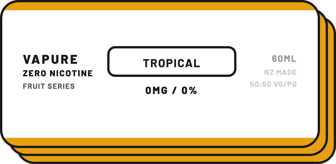 VAPURE Zero Nicotine -Fruit Series 60mL | 0mg Vape Juice - NZ Vapez 